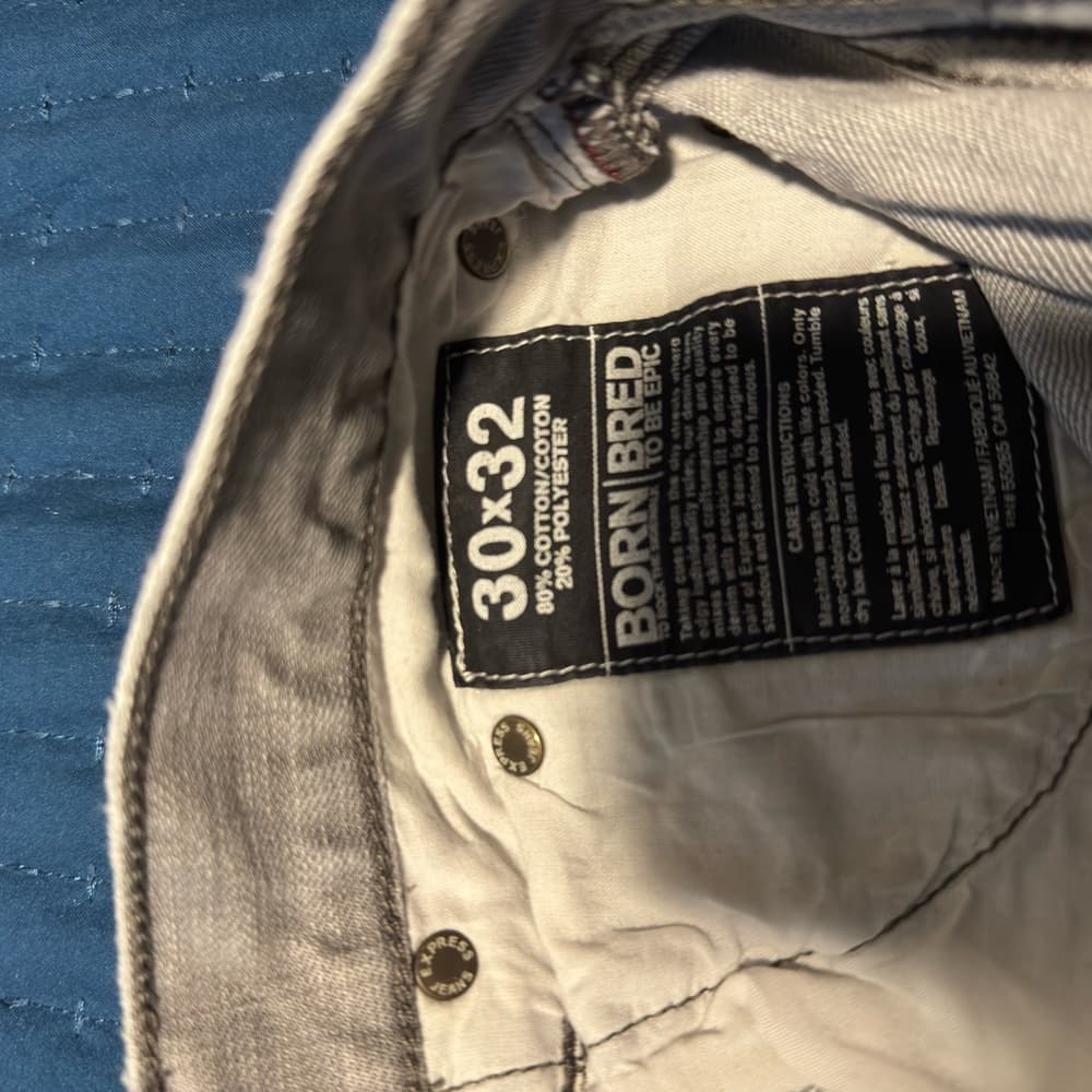 Express Men's Jean‎ Shorts - Light Tan - Thumbnail 4