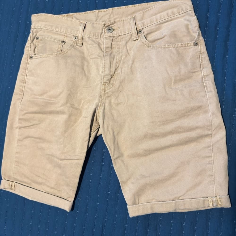 Levi's Tan Flat Front Shorts