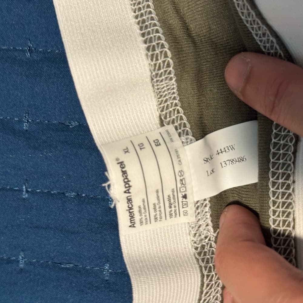 American Apparel Olive‎ Boxer Briefs with White Accents - Thumbnail 2