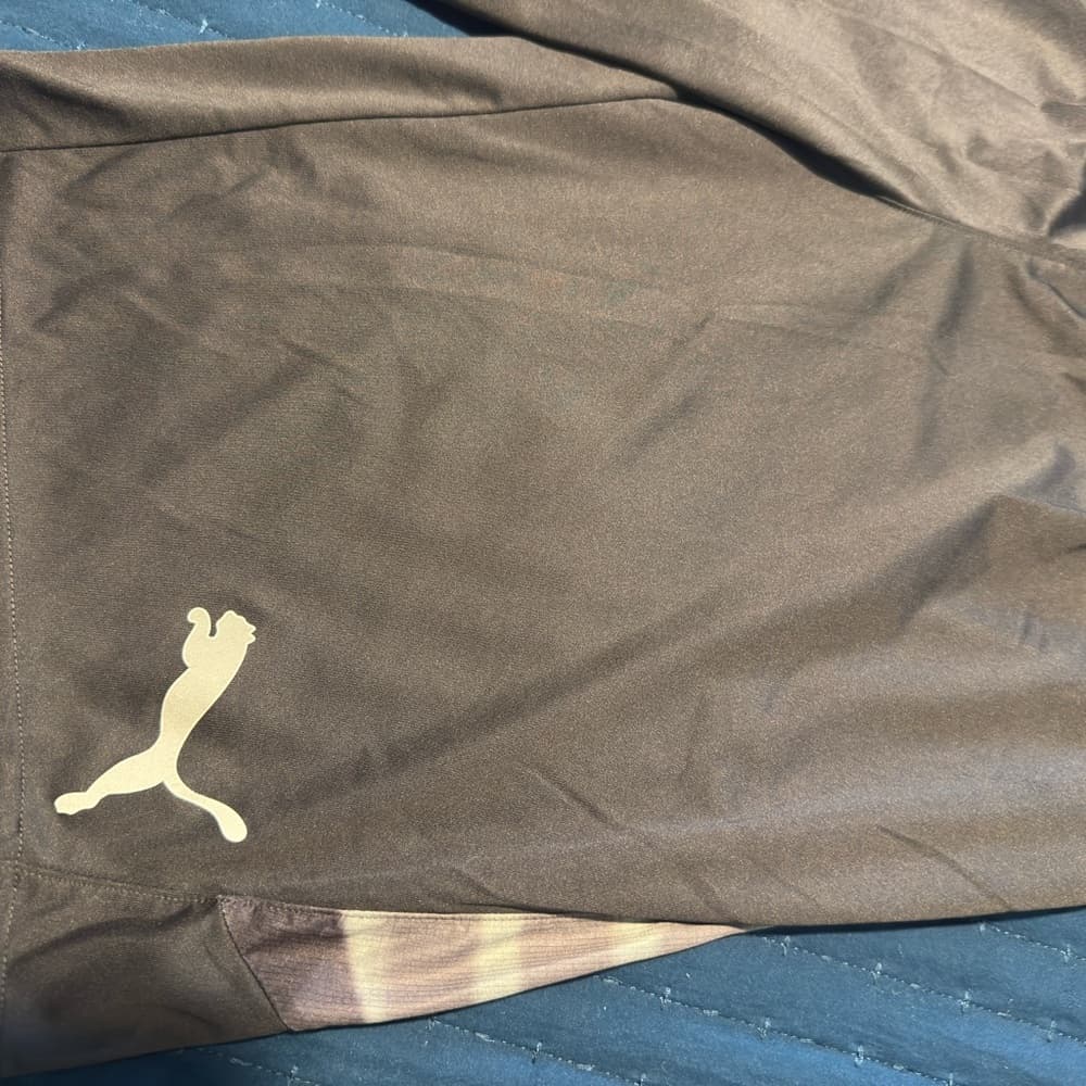 Puma Brown Athletic Shorts Lightweight Elastic Waist - Thumbnail 3