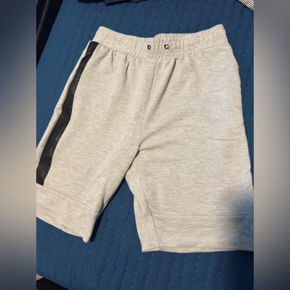 Galaxy By Harvic Gray‎ Shorts with Black Stripe