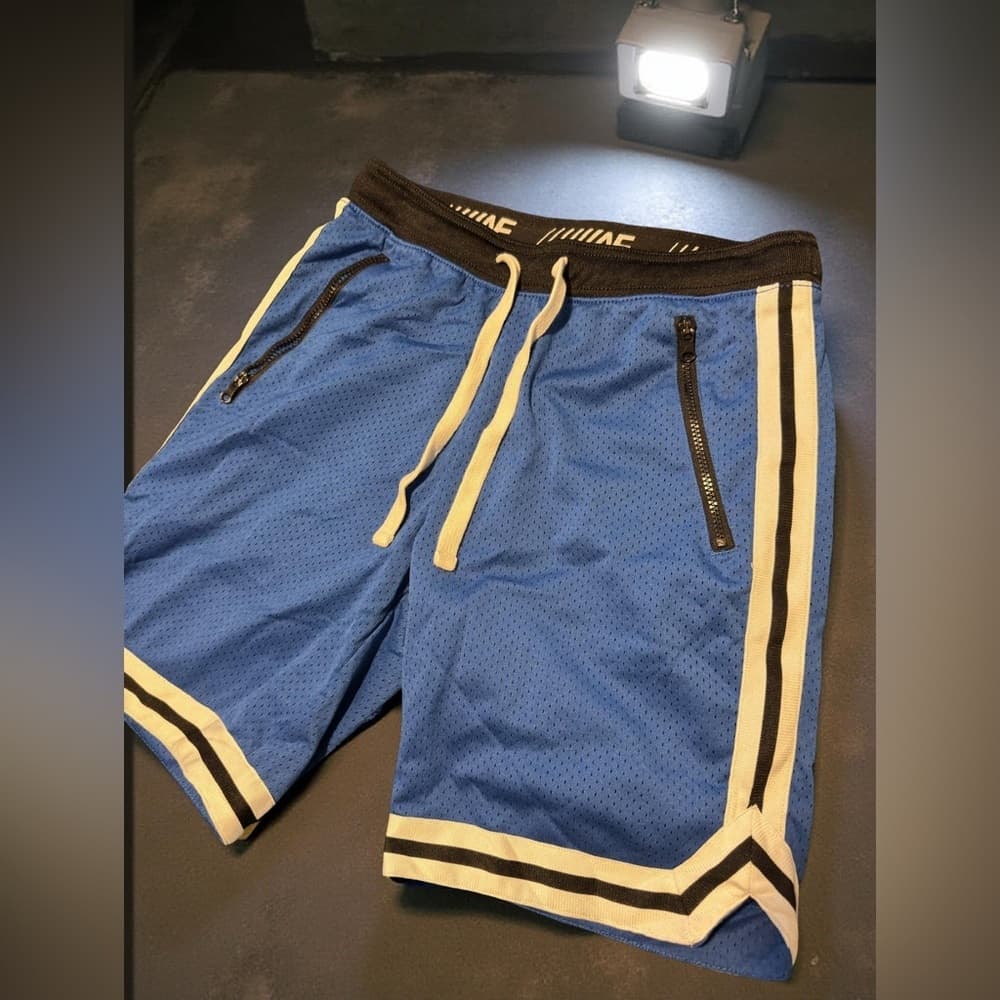 American Eagle Outfitters Blue and Black Athletic Shorts