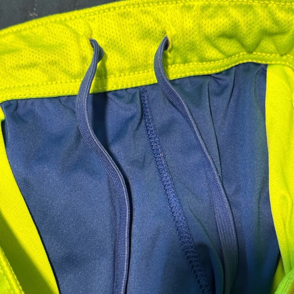 Abercrombie & Fitch Blue and Yellow Athletic Shorts - Thumbnail 5