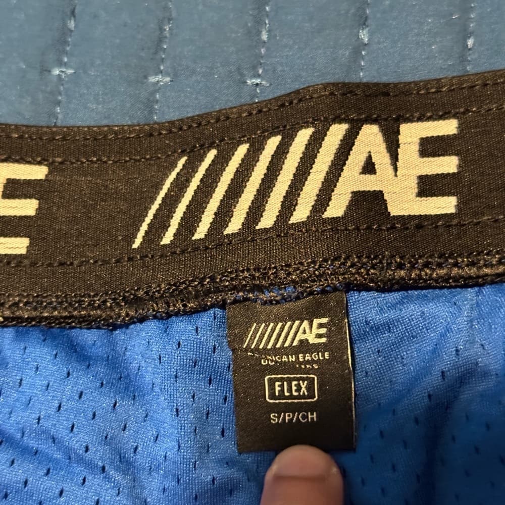 American Eagle Outfitters Blue and Black Athletic Shorts - Thumbnail 3