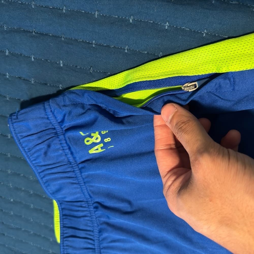 Abercrombie & Fitch Blue and Yellow Athletic Shorts - Thumbnail 2
