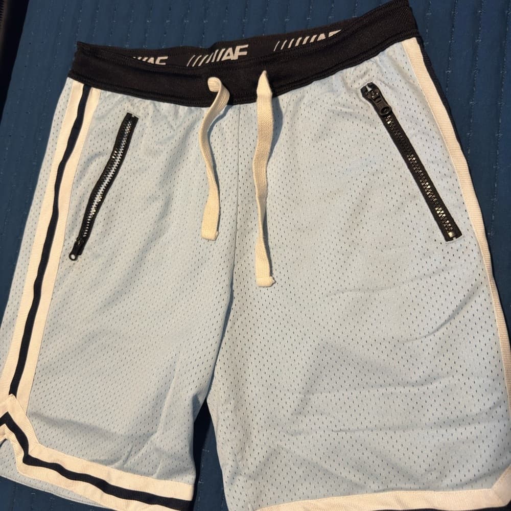 American Eagle Outfitters Blue and Black Athletic Shorts Lightweight Breathable