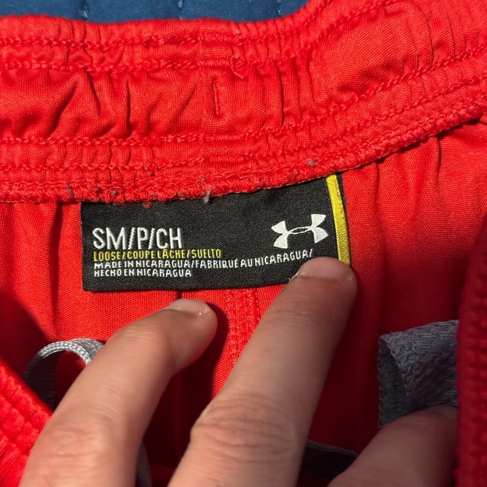 Under Armour Red Athletic Shorts Lightweight Performance - Thumbnail 2