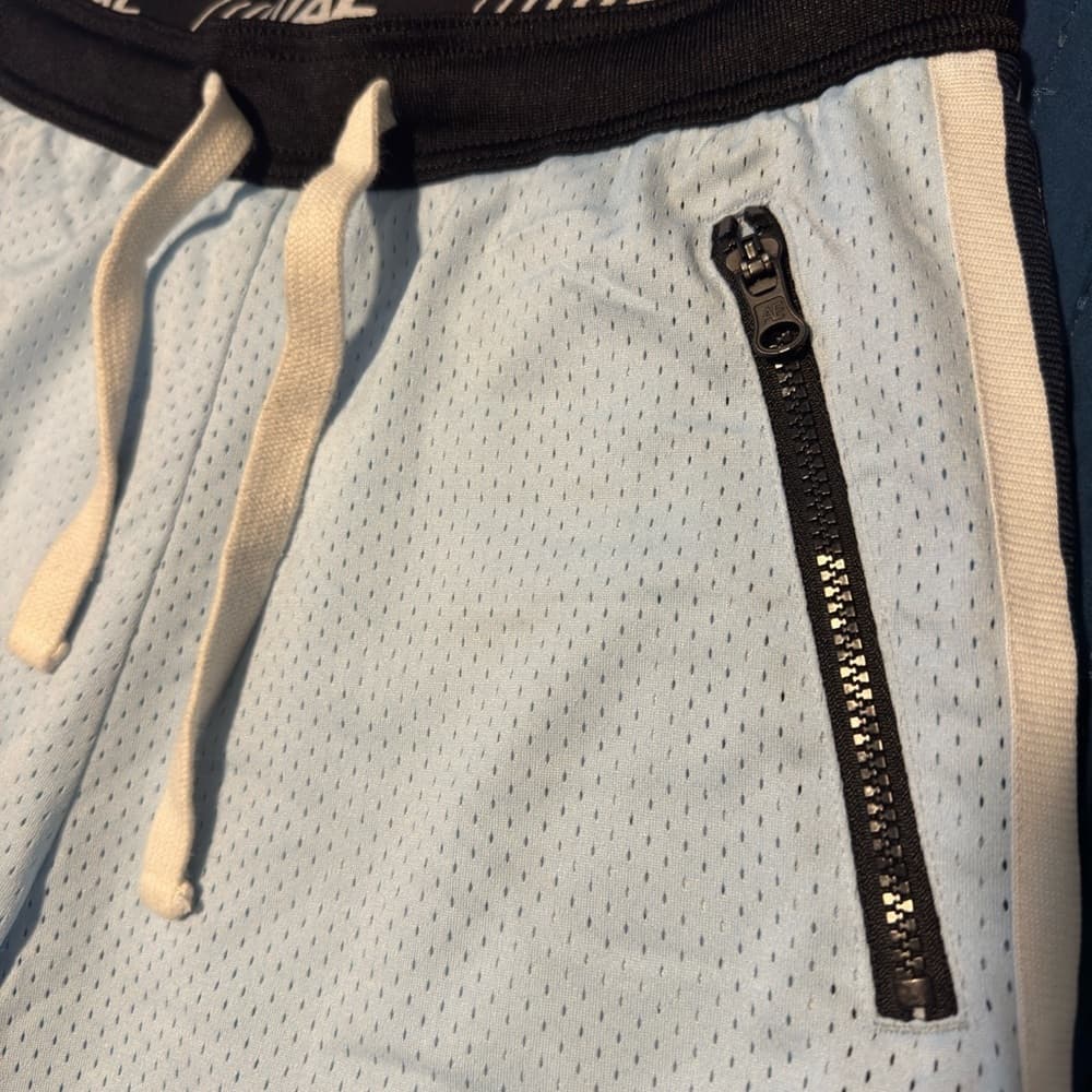 American Eagle Outfitters Blue and Black Athletic Shorts Lightweight Breathable - Thumbnail 2
