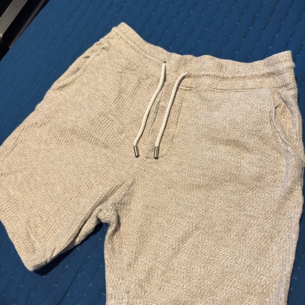 Zara Gray Athletic Shorts with Drawstring Waistband - Thumbnail 5