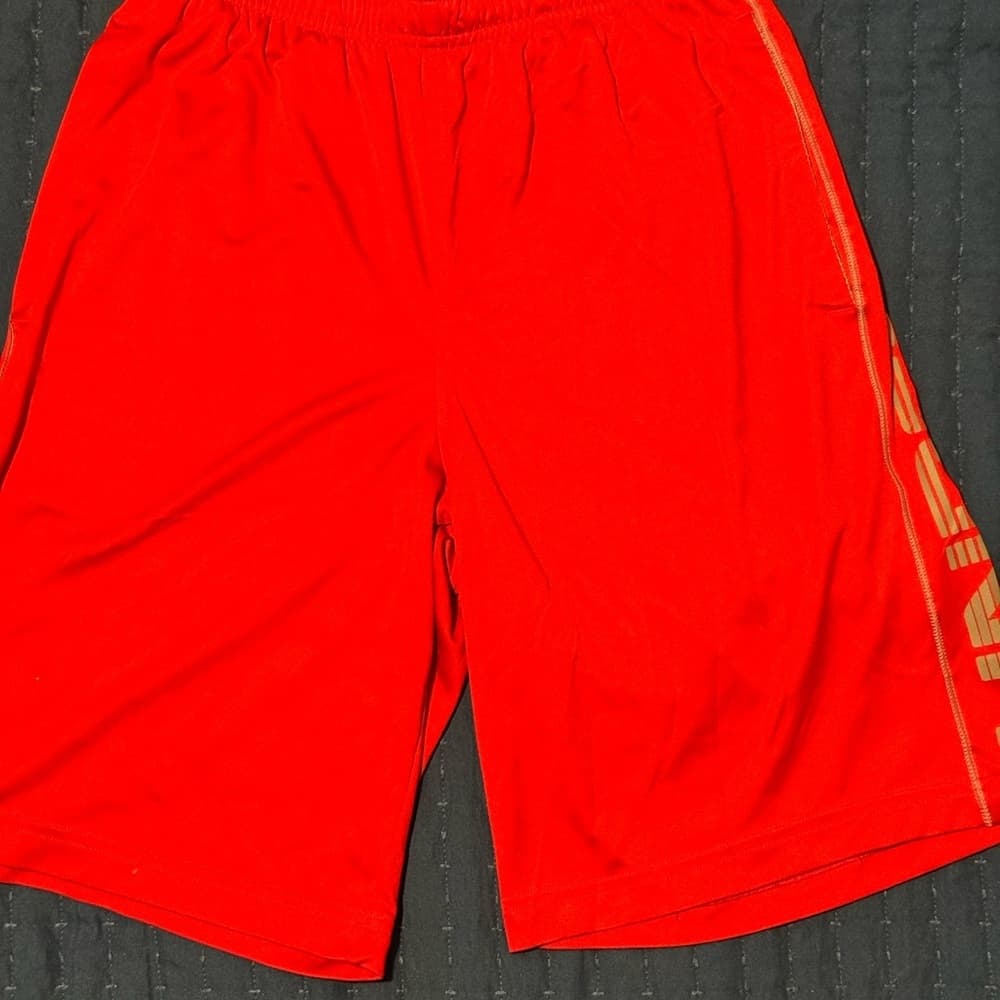 Under Armour Red Athletic Shorts Lightweight Performance