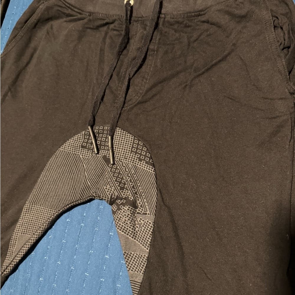 Retrofit Gray/black‎ Joggers with Tapered Fit and Drawstring Waist - Thumbnail 4