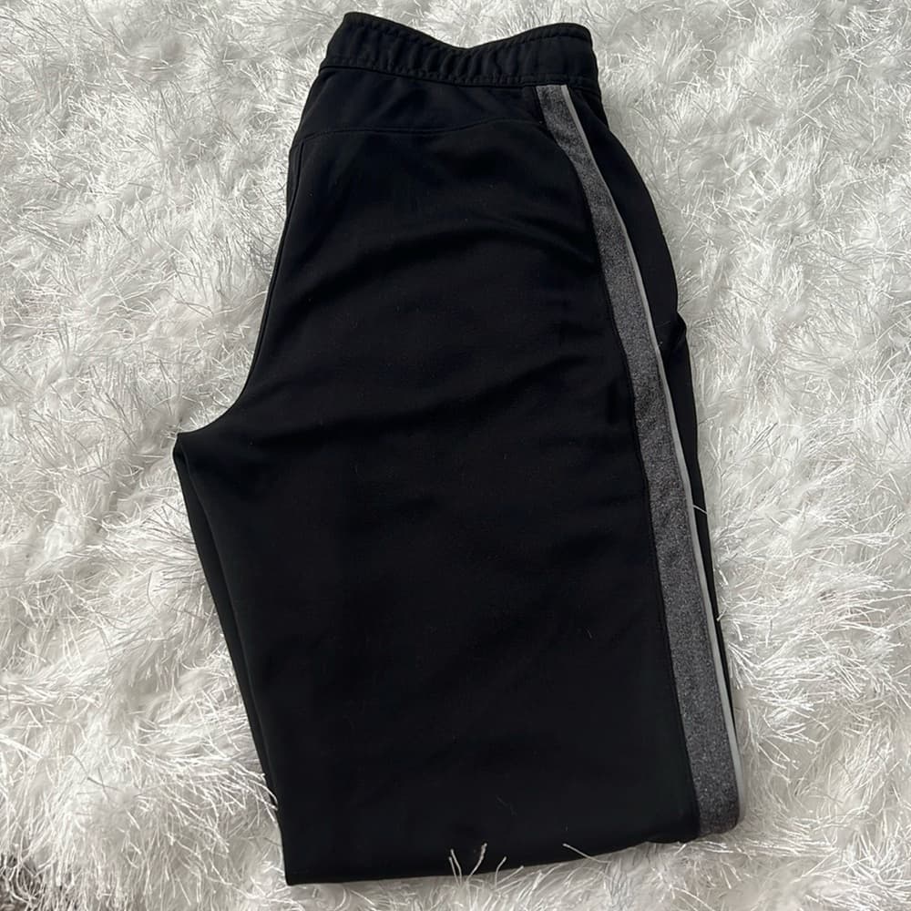 Calvin Klein Black and Gray Joggers with Side Stripe