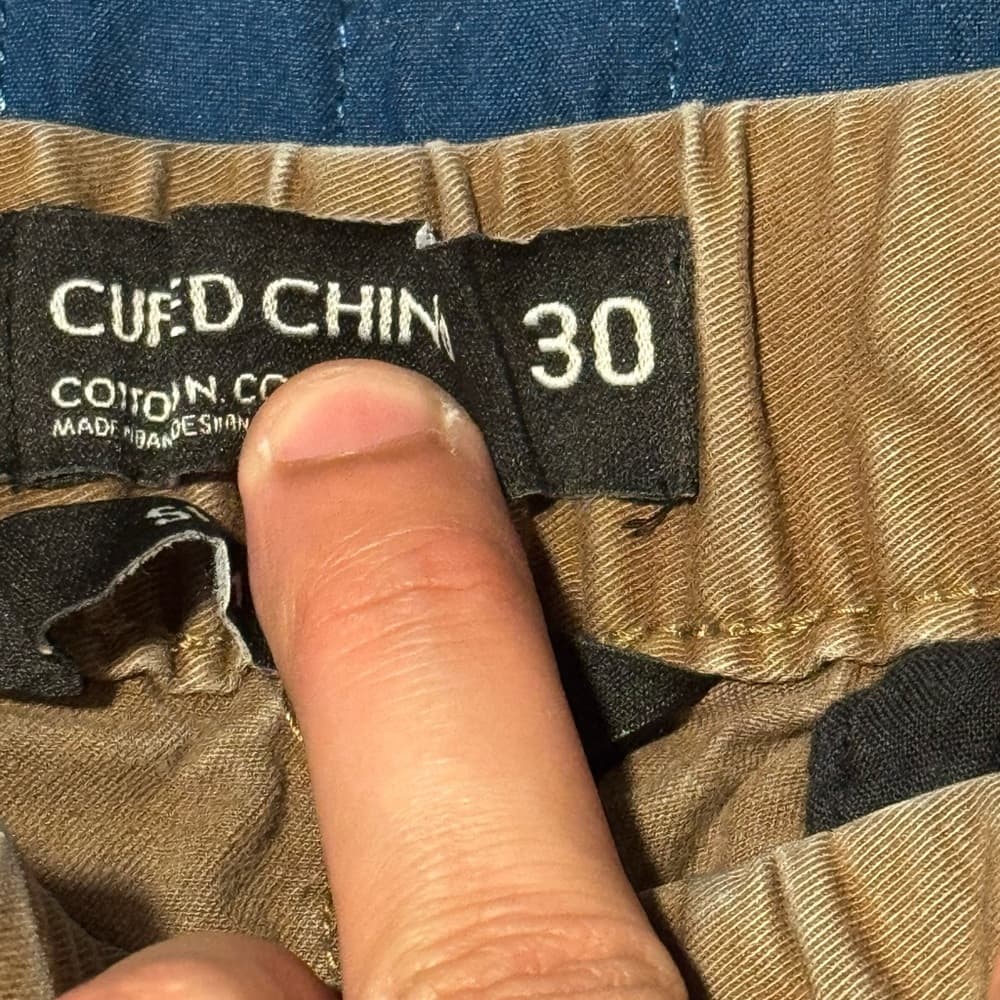 Tan Sweatpants with Lightweight Cotton Blend - Thumbnail 5