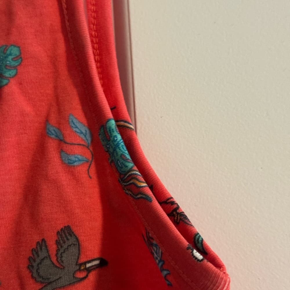 Sonoma Coral Tank Top with Tropical Print - Thumbnail 4