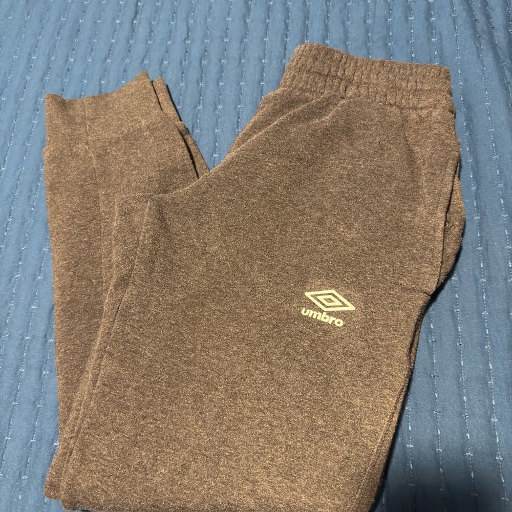 Umbro‎ Gray Sweatpants Soft Knit Athletic Wear - Thumbnail 5