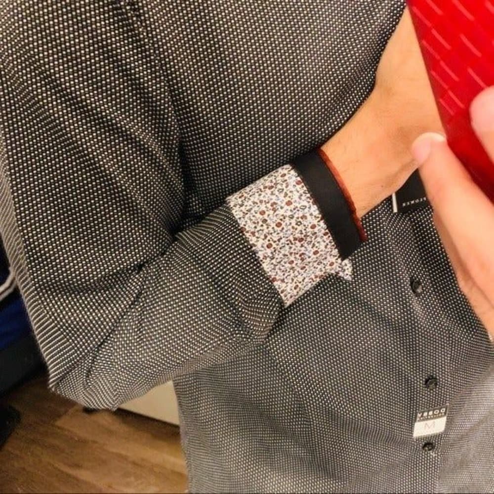 Denim & Flower Men's Dress Shirt - Thumbnail 3