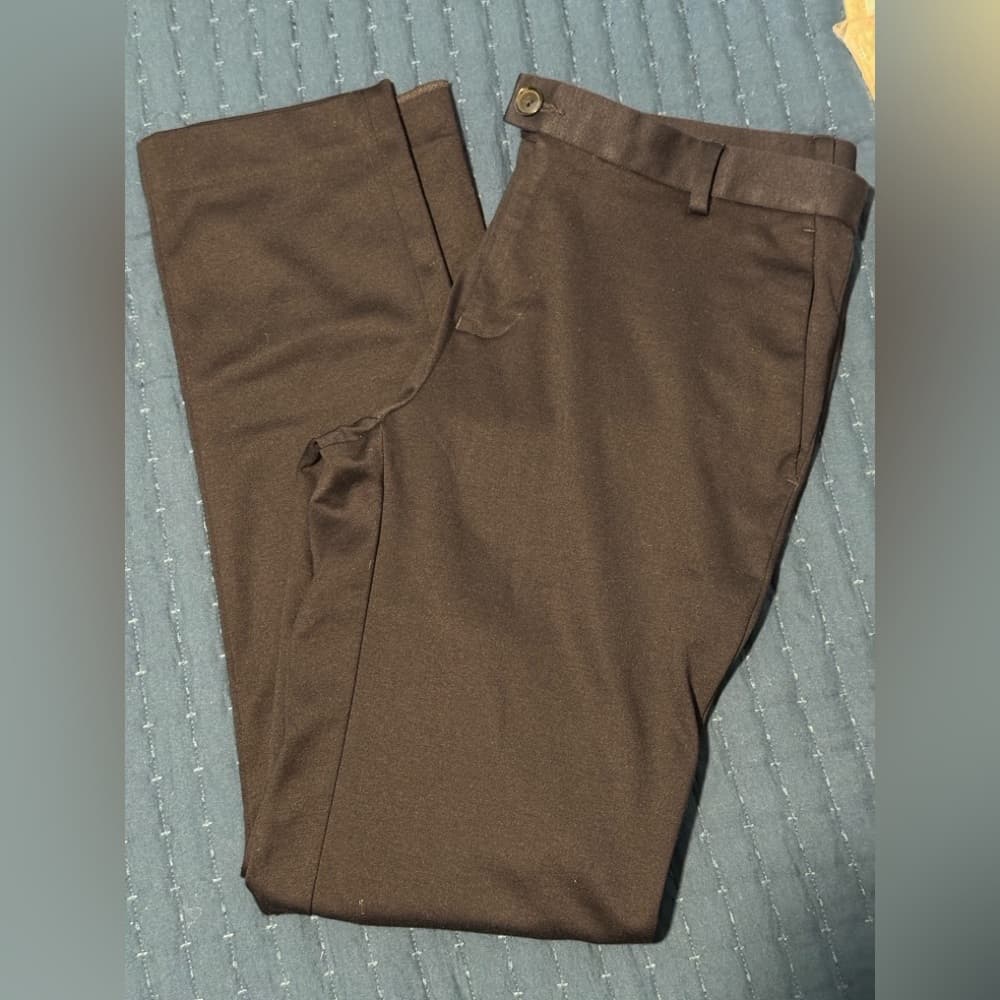 Calvin Klein Brown Dress Pants Flat Front