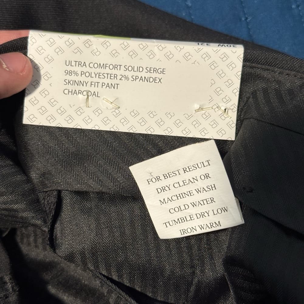 Louis Raphael Brown Dress Pants Flat Front - Thumbnail 4