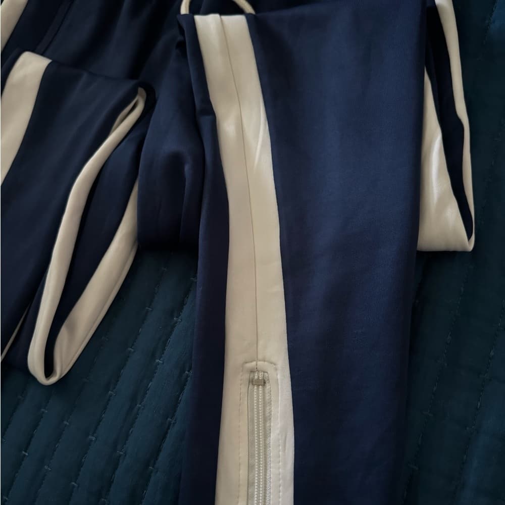 Navy and White‎ Men's Track Pants - Thumbnail 6