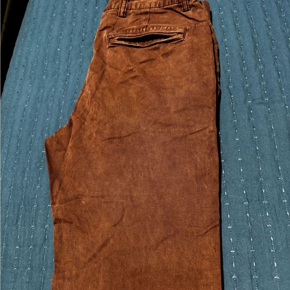Burgundy Slim Fit Pants - Thumbnail 4