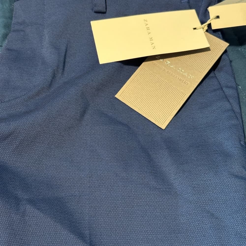 Zara Gray Dress Pants with Flat Front Design - Thumbnail 2
