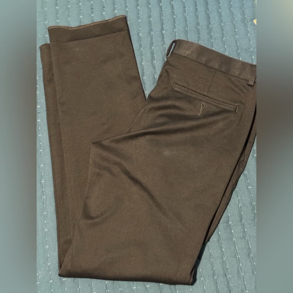 Calvin Klein Brown Dress Pants Flat Front - Thumbnail 3