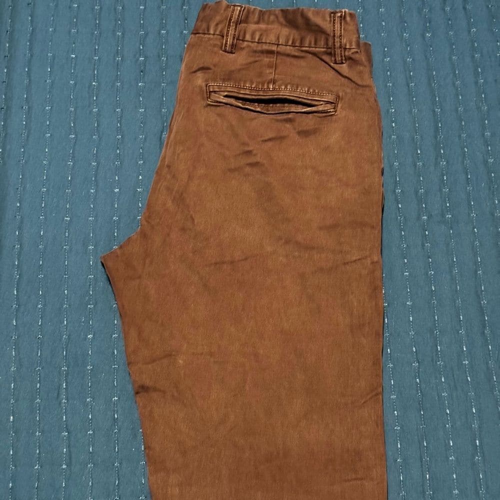 Burgundy Slim Fit Pants - Thumbnail 3