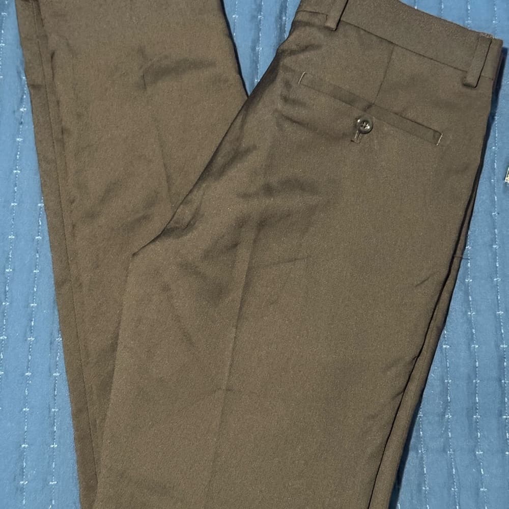 Louis Raphael Brown Dress Pants Flat Front - Thumbnail 3
