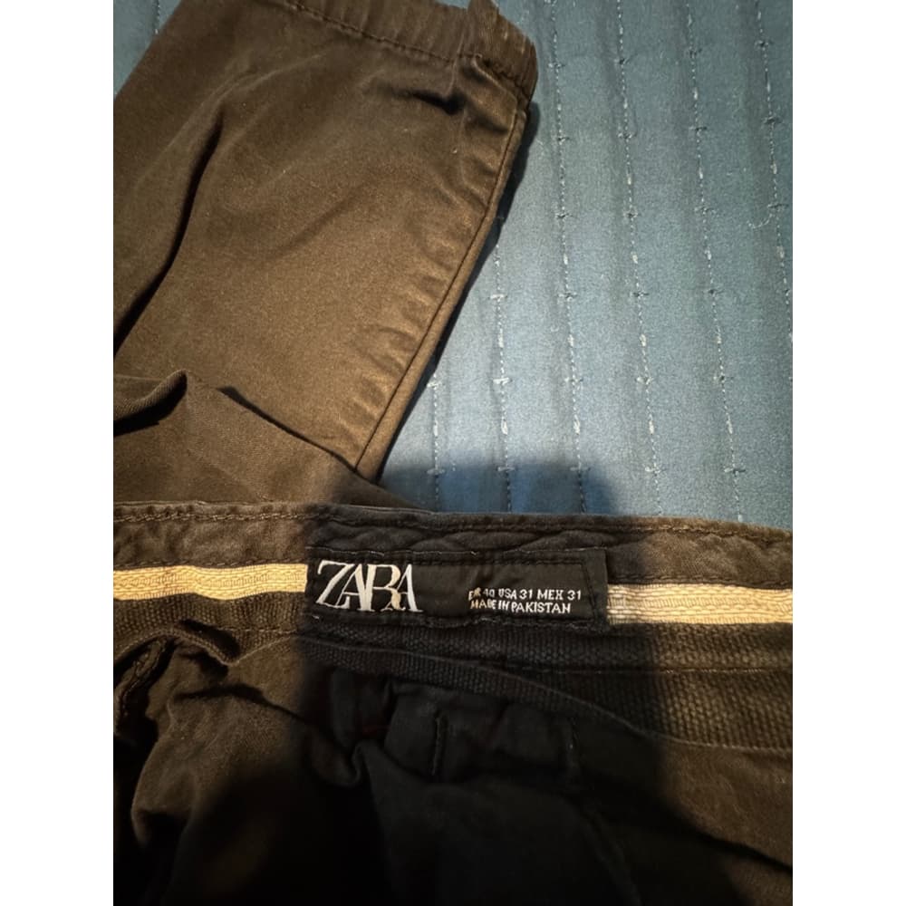 Men's Zara Black Chinos Pants Size 31 - Thumbnail 4