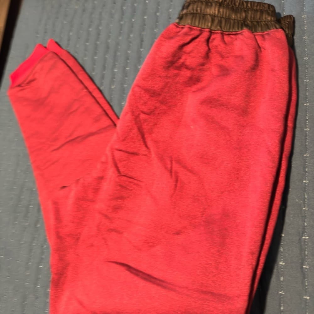 Under Armour Red Joggers with Gold Logo - Thumbnail 3