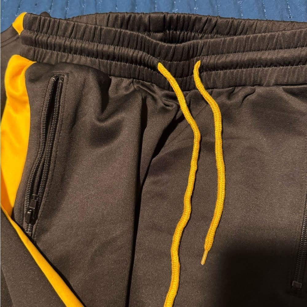 Black and Yellow Track Pants - Thumbnail 3