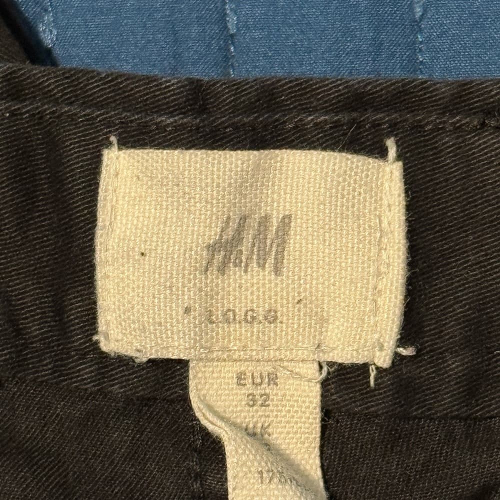 H&M Black Chinos Slim Fit Cotton Blend - Thumbnail 5
