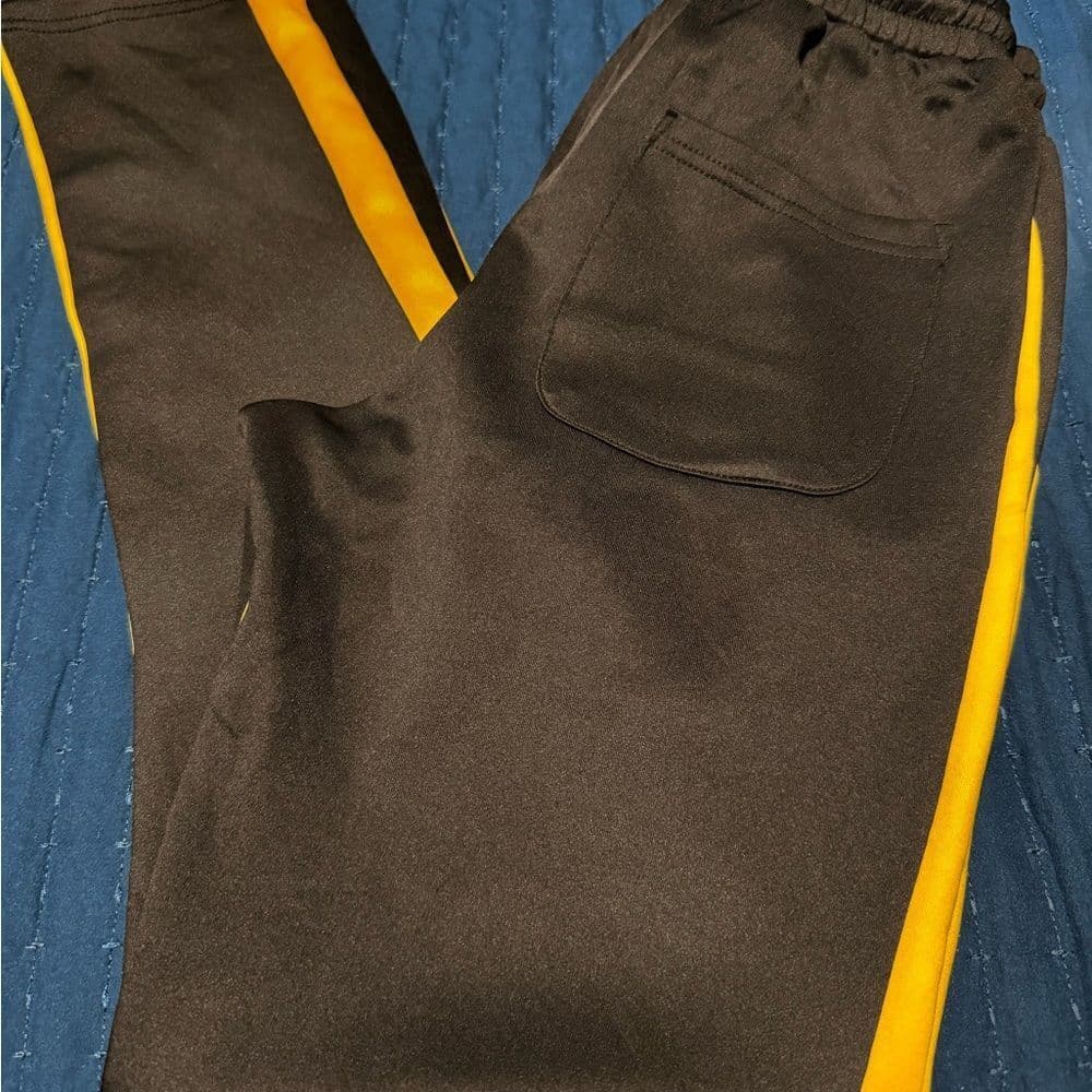 Black and Yellow Track Pants - Thumbnail 2