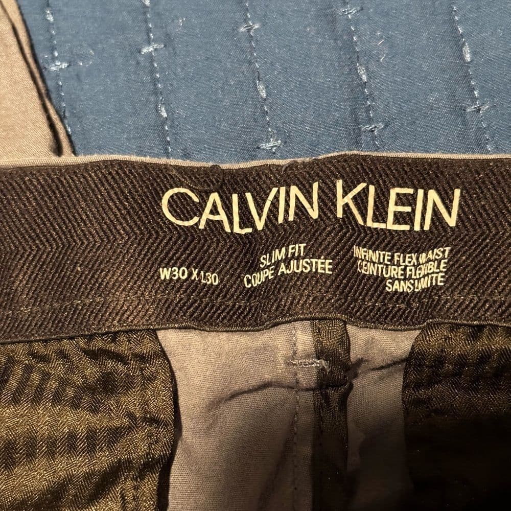 Calvin Klein Gray Chinos Straight-Leg Pants - Thumbnail 5