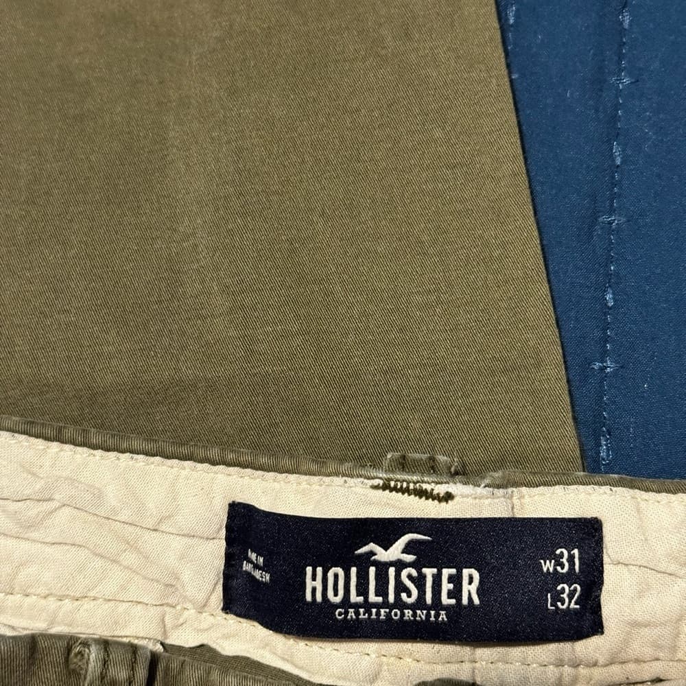 Hollister Khaki and Blue Pants - Thumbnail 2
