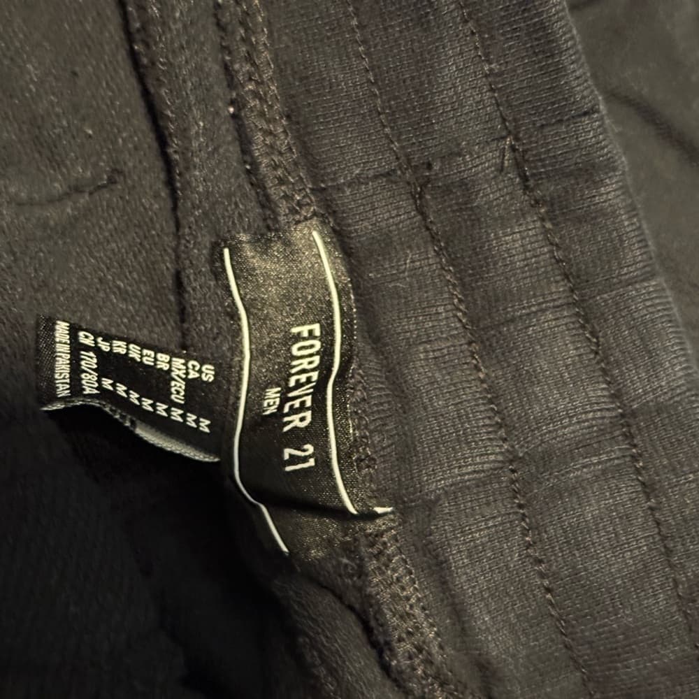 Forever 21 Black Joggers Relaxed Fit - Thumbnail 4