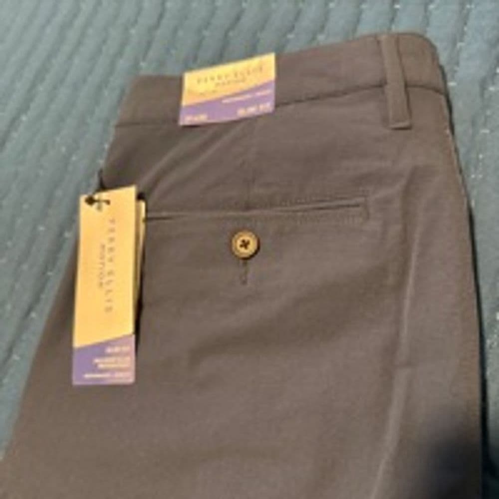 Perry Ellis Men’s Slim Fit Motion Pants - Thumbnail 5