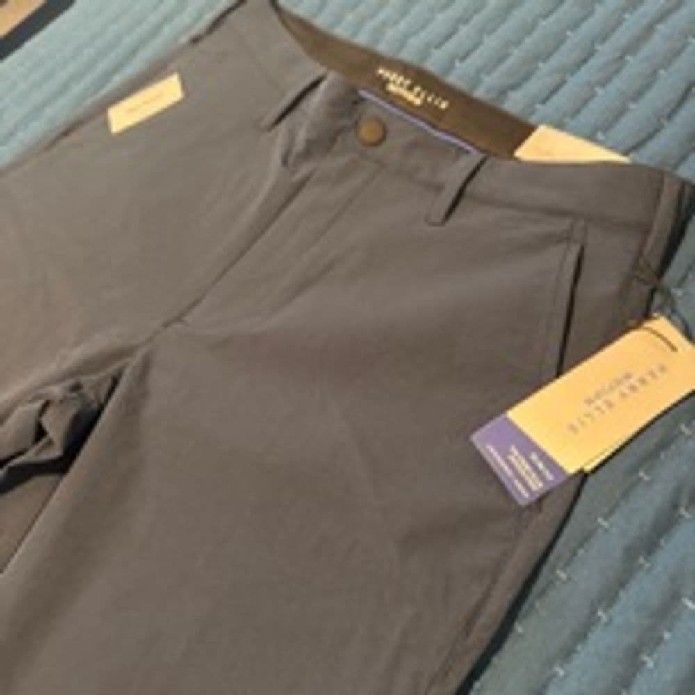 Perry Ellis Men’s Slim Fit Motion Pants - Thumbnail 2