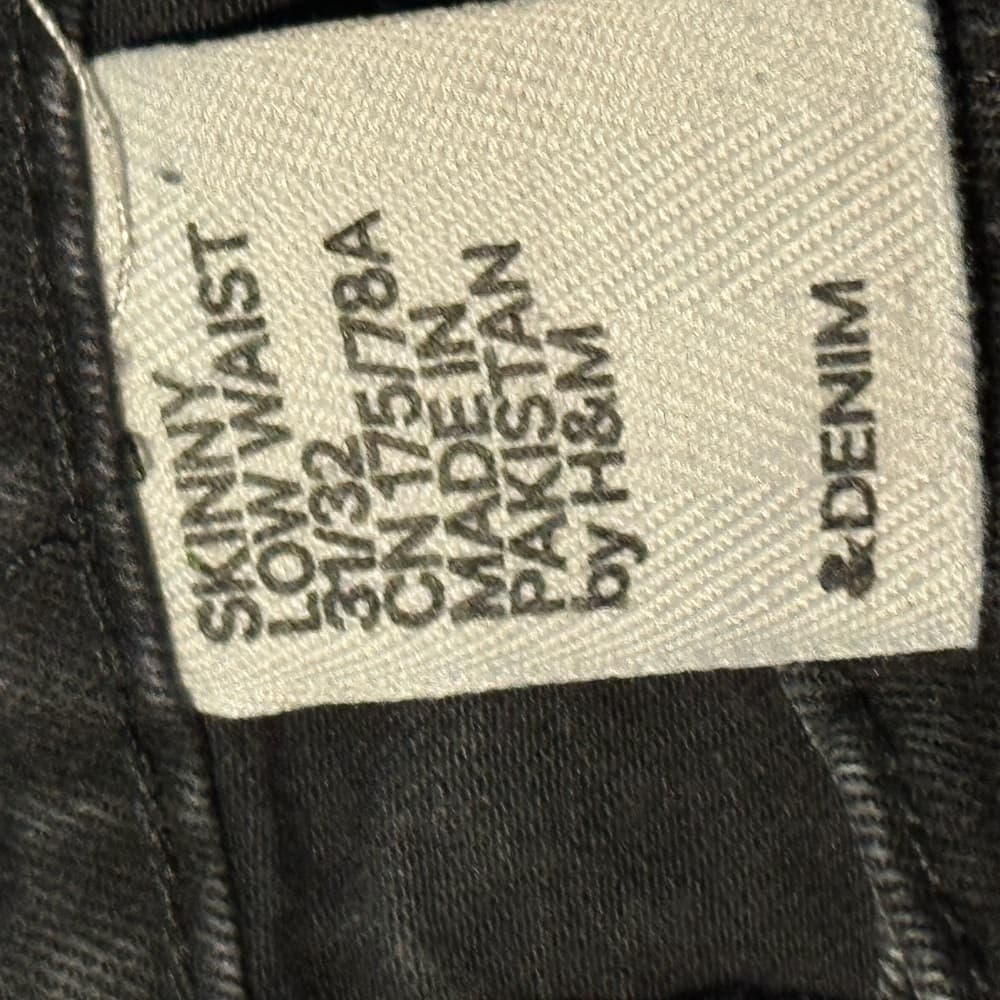 H&M Black Slim Jeans with Vintage Faded Look - Thumbnail 5