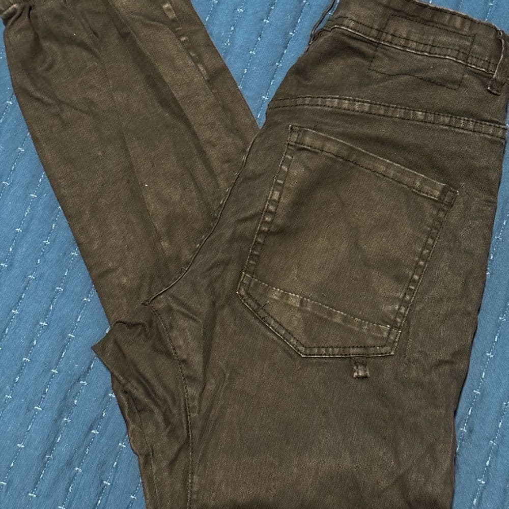 Cotton On Black Cargo Pants Straight Leg Casual - Thumbnail 4