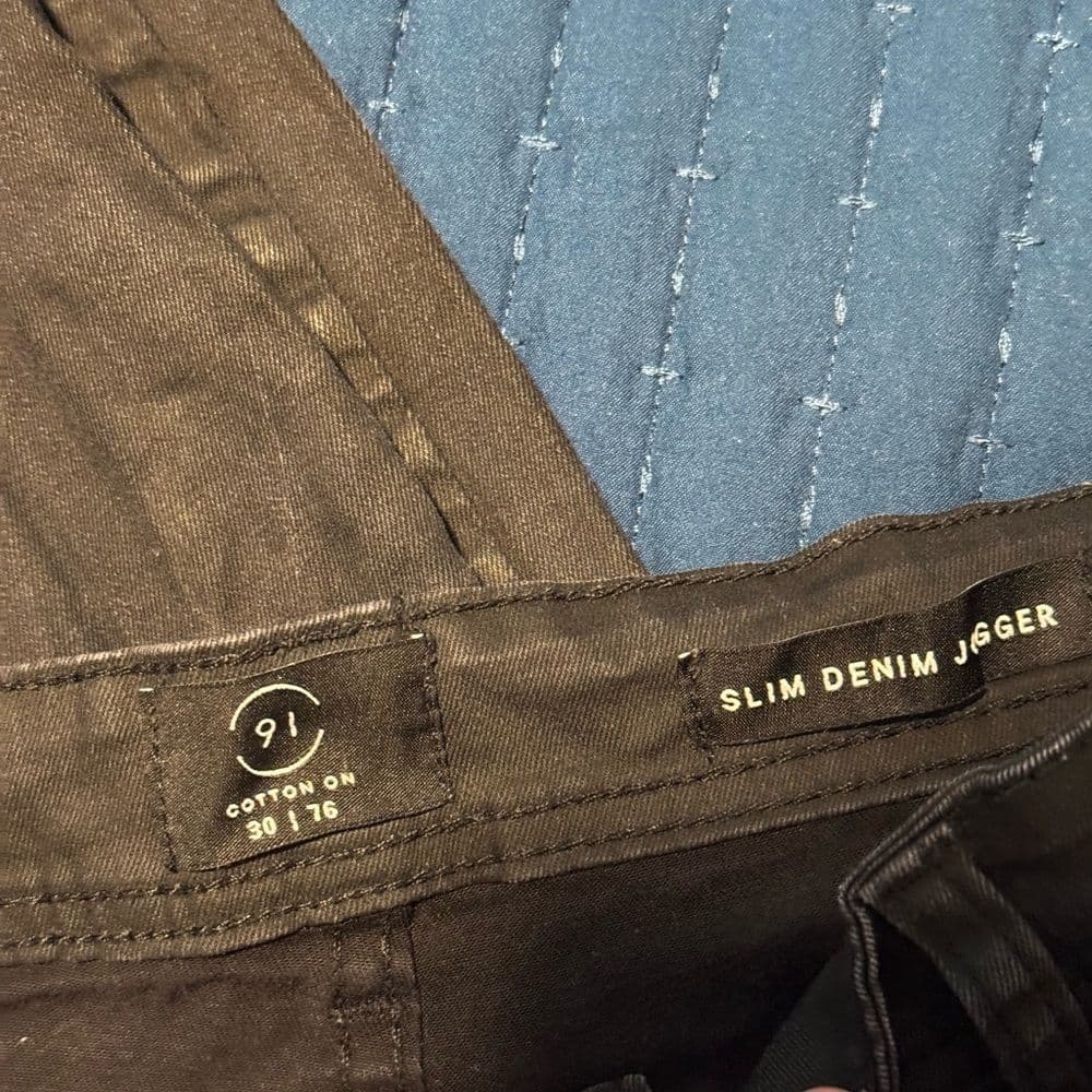 Cotton On Black Cargo Pants Straight Leg Casual - Thumbnail 5