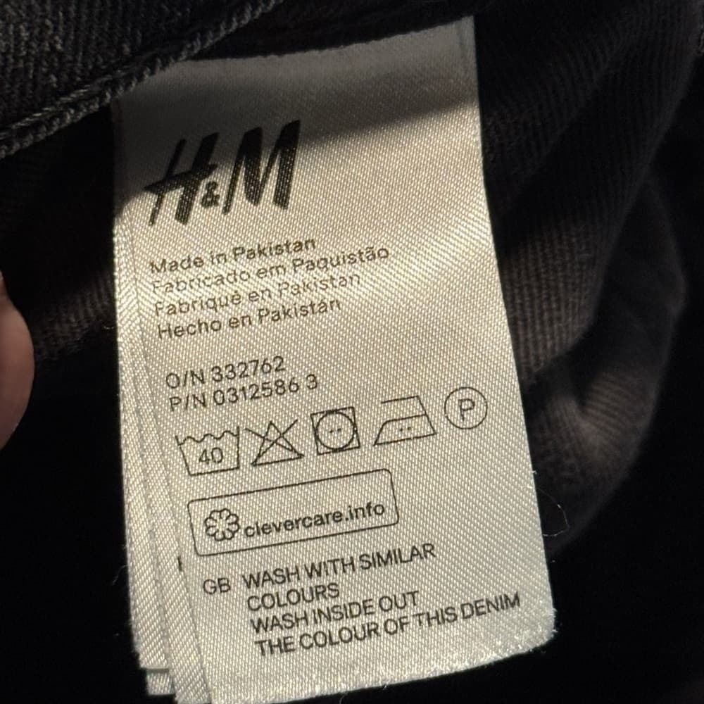H&M Black Slim Jeans with Vintage Faded Look - Thumbnail 6
