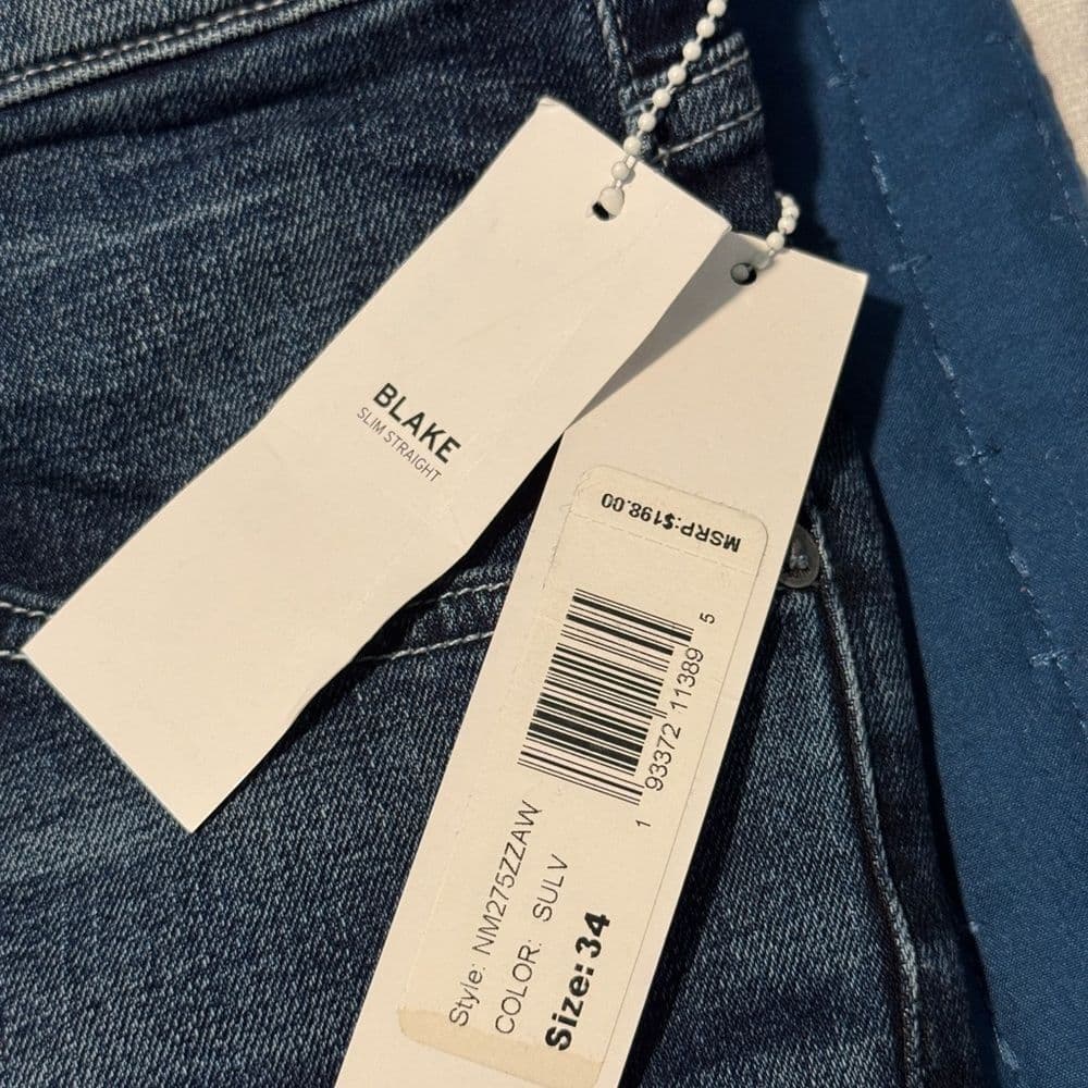 Hudson Jeans Blue Slim Fit with Vintage Wash Straight - Thumbnail 4