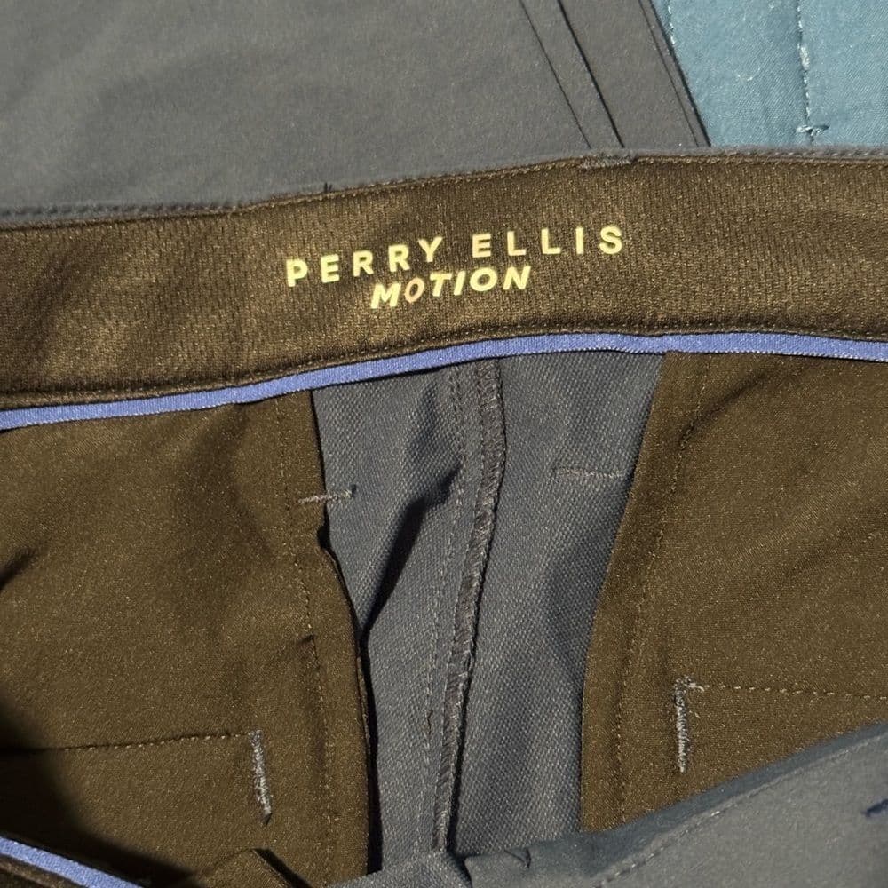 Perry Ellis Gray Chinos Tailored Cotton Blend - Thumbnail 6