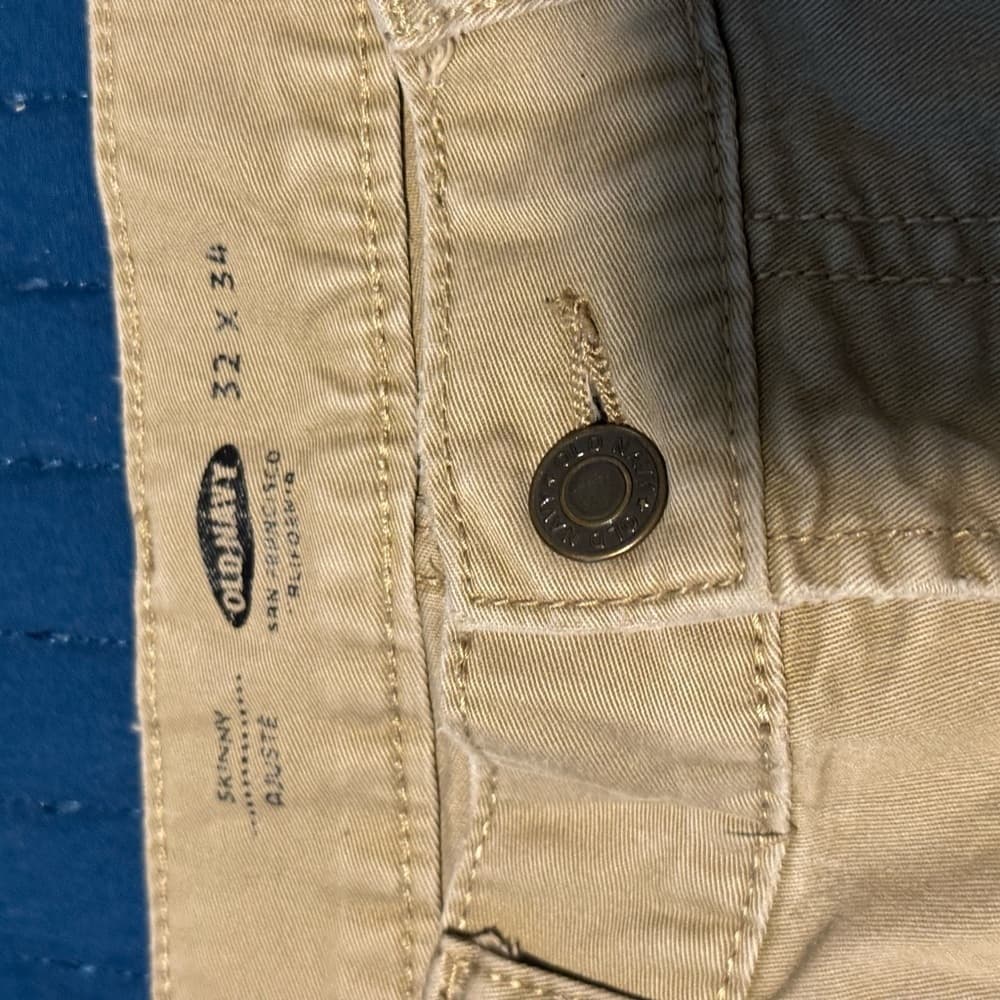 Old Navy Tan Chinos Classic Cotton Blend - Thumbnail 2