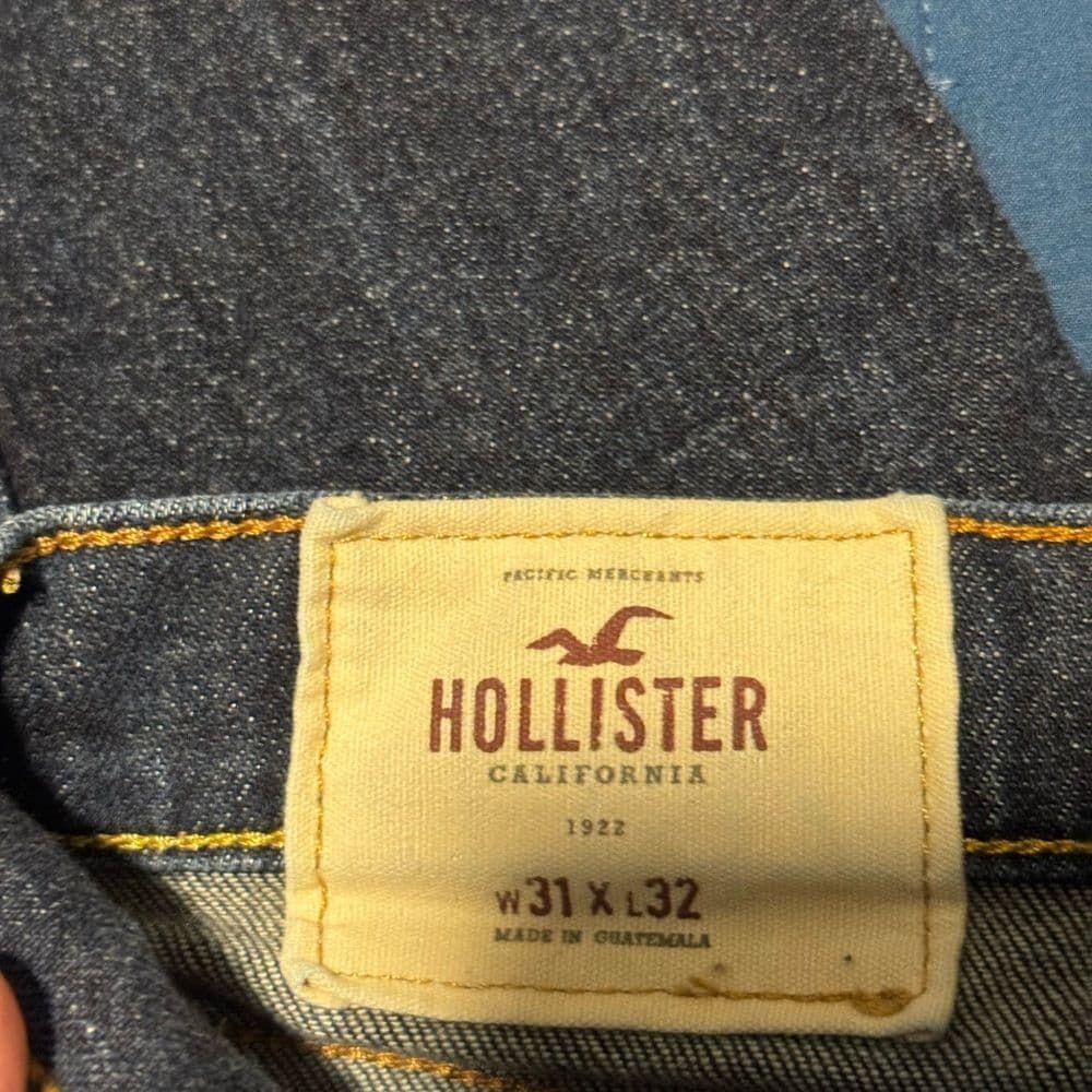 Hollister Blue Slim Jeans Distressed Denim - Thumbnail 5