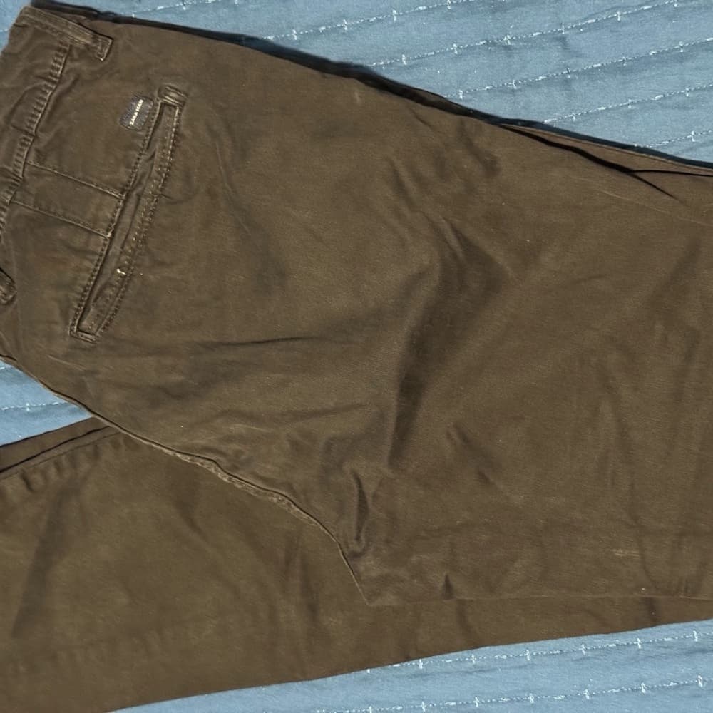 Zara Black Chinos Cotton Blend Straight Leg - Thumbnail 3