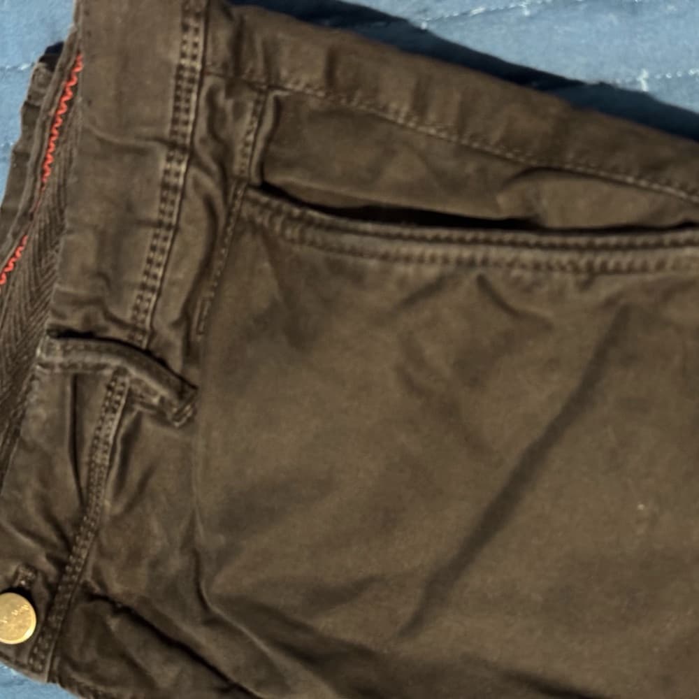 Zara Black Chinos Cotton Blend Straight Leg - Thumbnail 2