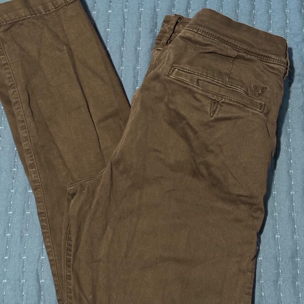 American Eagle Outfitters Brown‎ Chinos Versatile Cotton Blend - Thumbnail 3