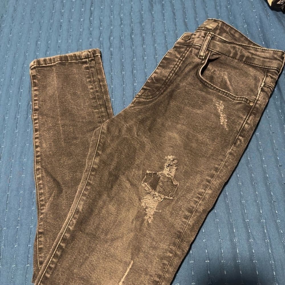 Zara Black Skinny Distressed Jeans - Thumbnail 7